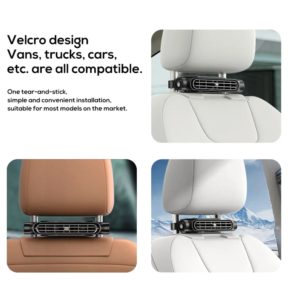 Adjustable Car Headrest Cooling Fan