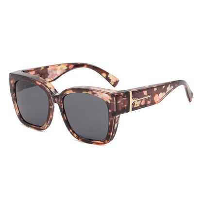 Polarized Fit Over Sunglasses for Women – UV400 Protection Floral Frame Wear Over Prescription Glasses