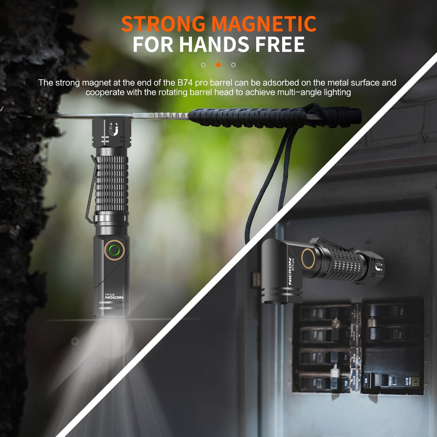 Nicron B74pro 1000lumens Rechargeable Twist Flashlight