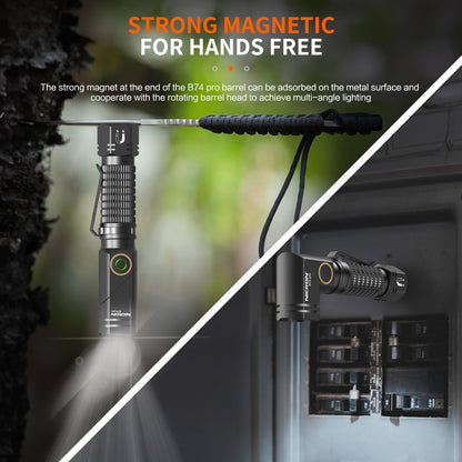 Nicron B74pro 1000lumens Rechargeable Twist Flashlight
