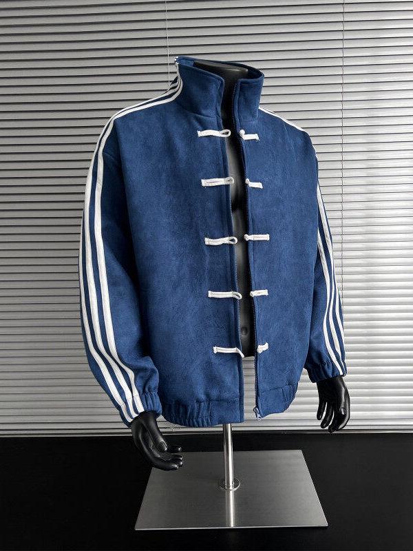 Button Stripes Chinese Jackets