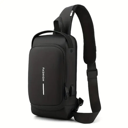 USB Charging Sport Sling Anti-theft Shoulder Bag