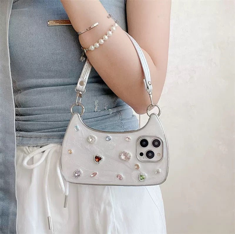 Ethereal Gemstone Aura Handbag iPhone Case
