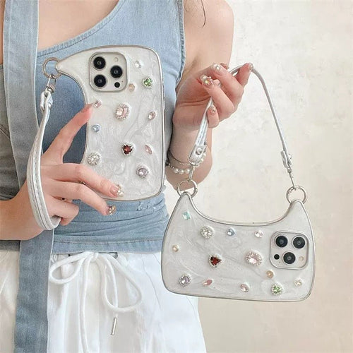 Ethereal Gemstone Aura Handbag iPhone Case