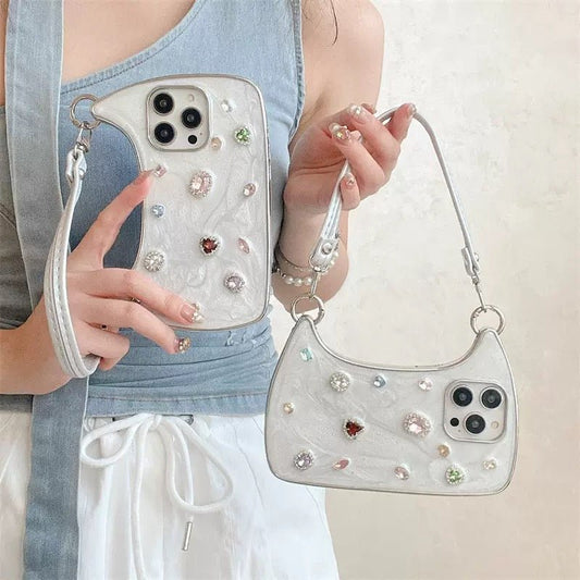 Ethereal Gemstone Aura Handbag iPhone Case