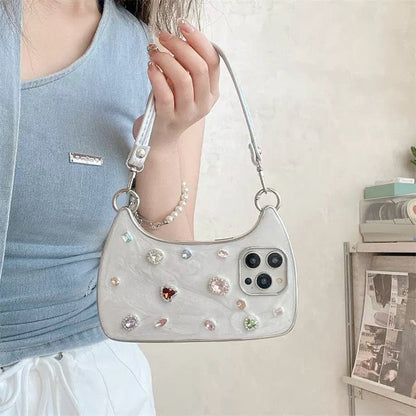 Ethereal Gemstone Aura Handbag iPhone Case