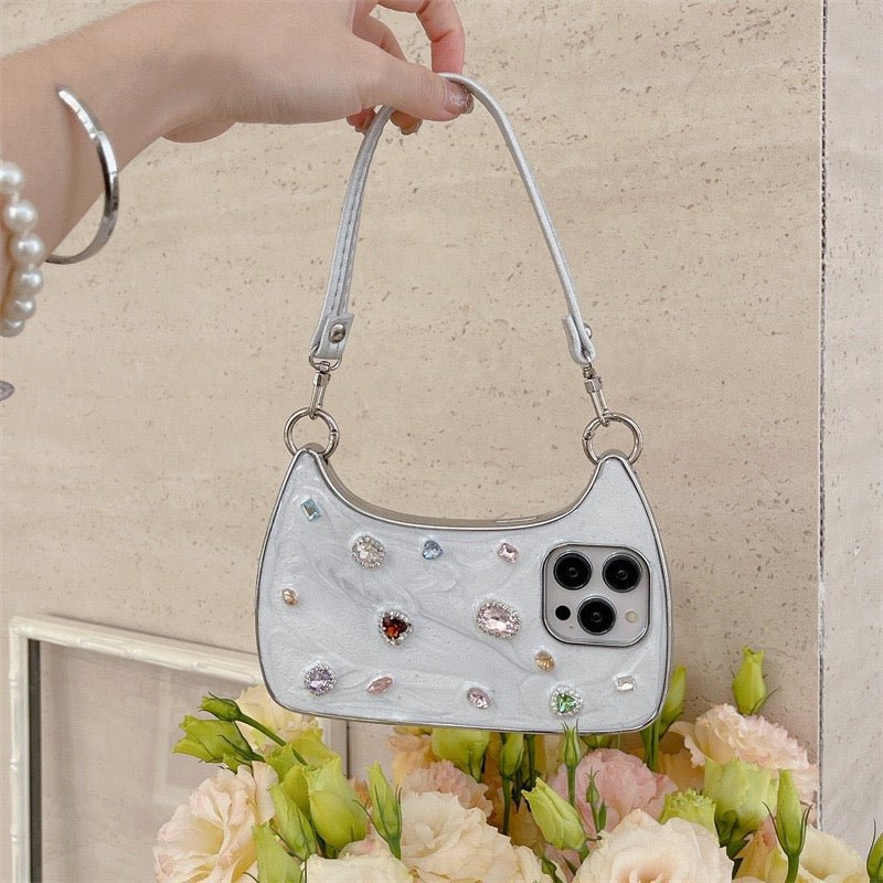Ethereal Gemstone Aura Handbag iPhone Case