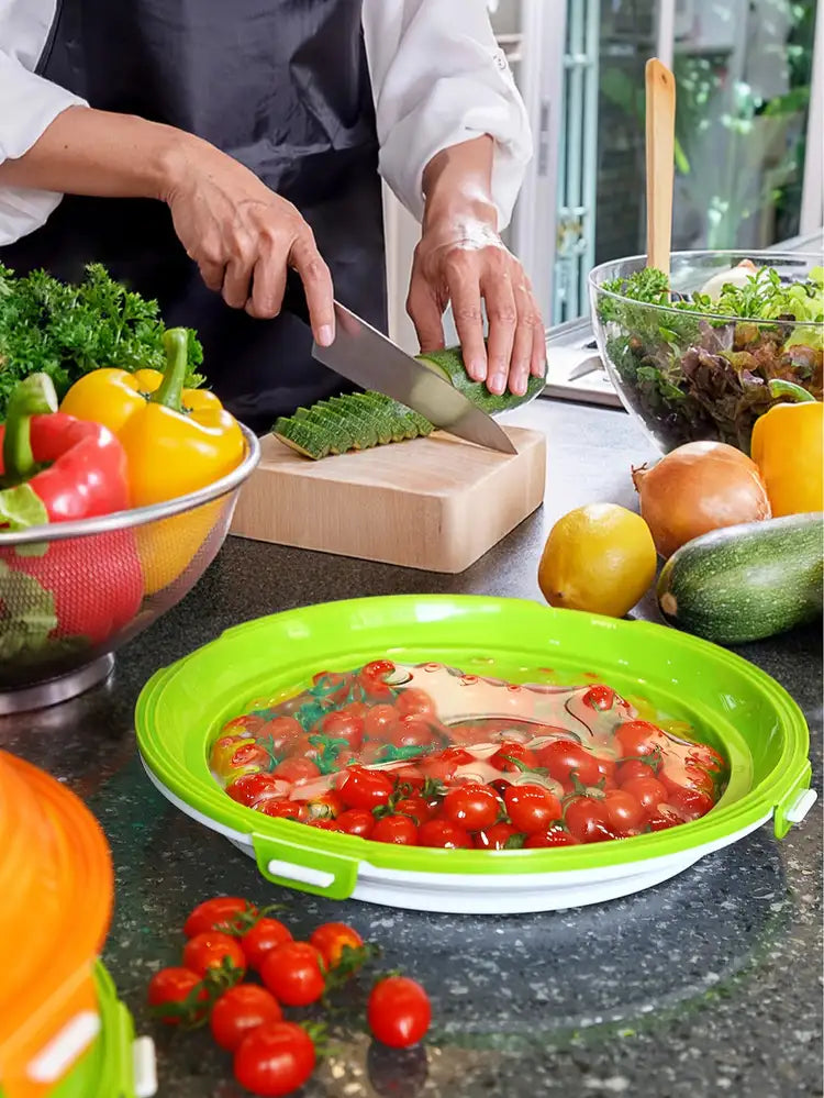 Four Buckle Food Preservation Tray