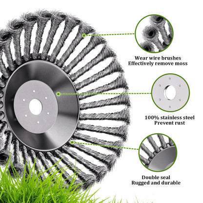 chiccorsa – 360° Carbon Steel Wire Brush Cutter Head 6"