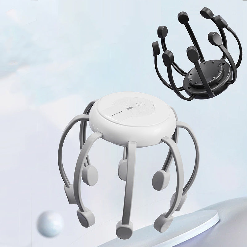 💆‍♂️ Intelligent Octopus Head Massager – Relaxing Kneading. Multiple Modes & Portable Design 🔋