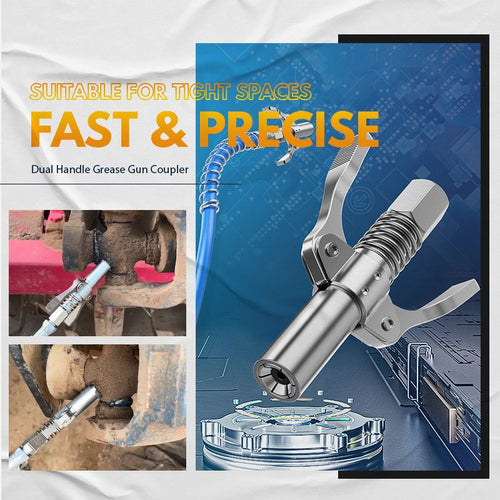 Last Day Sale 60% OFF - High Pressure Dual Handle Grease Gun Coupler