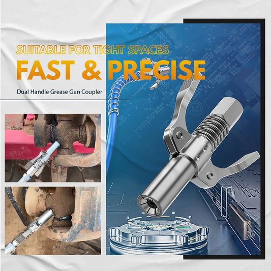 Last Day Sale 60% OFF - High Pressure Dual Handle Grease Gun Coupler