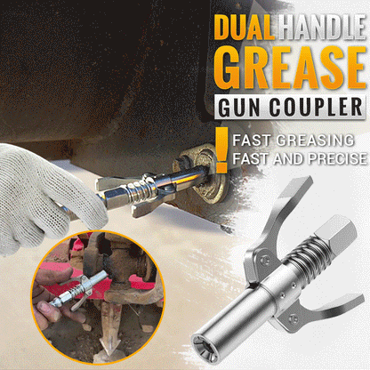 Last Day Sale 60% OFF - High Pressure Dual Handle Grease Gun Coupler