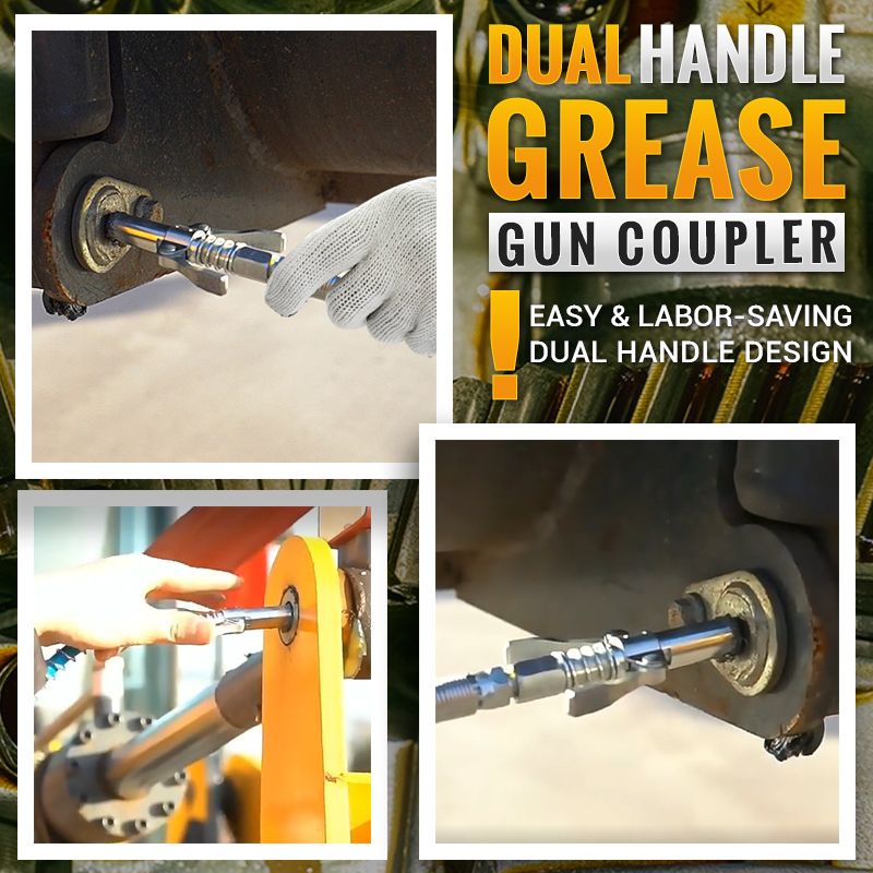 Last Day Sale 60% OFF - High Pressure Dual Handle Grease Gun Coupler