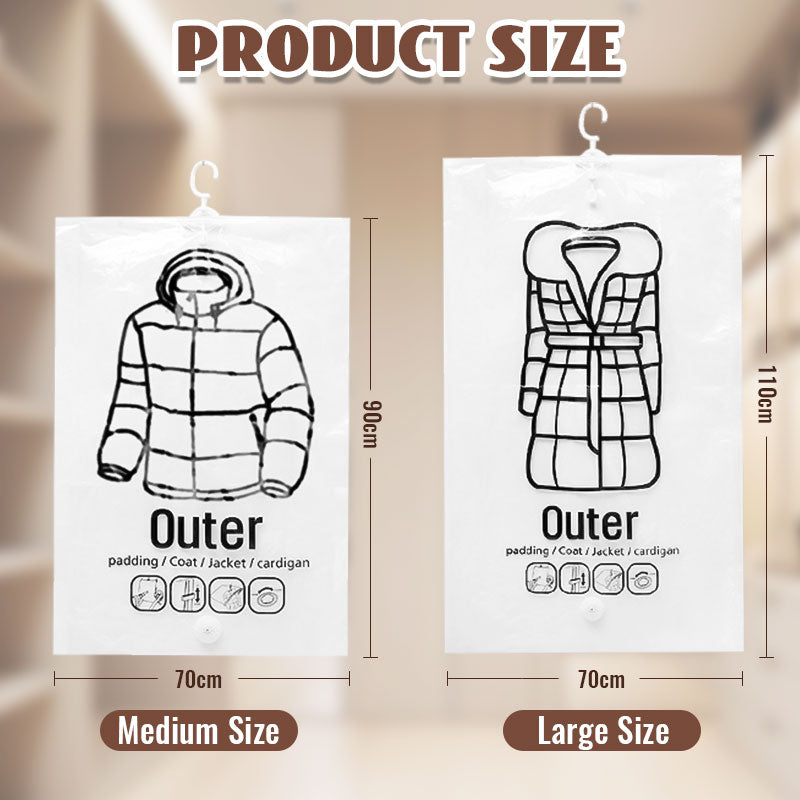 🧥Hanging Vacuum Storage Bags – Waterproof Dustproof & Space-Saving