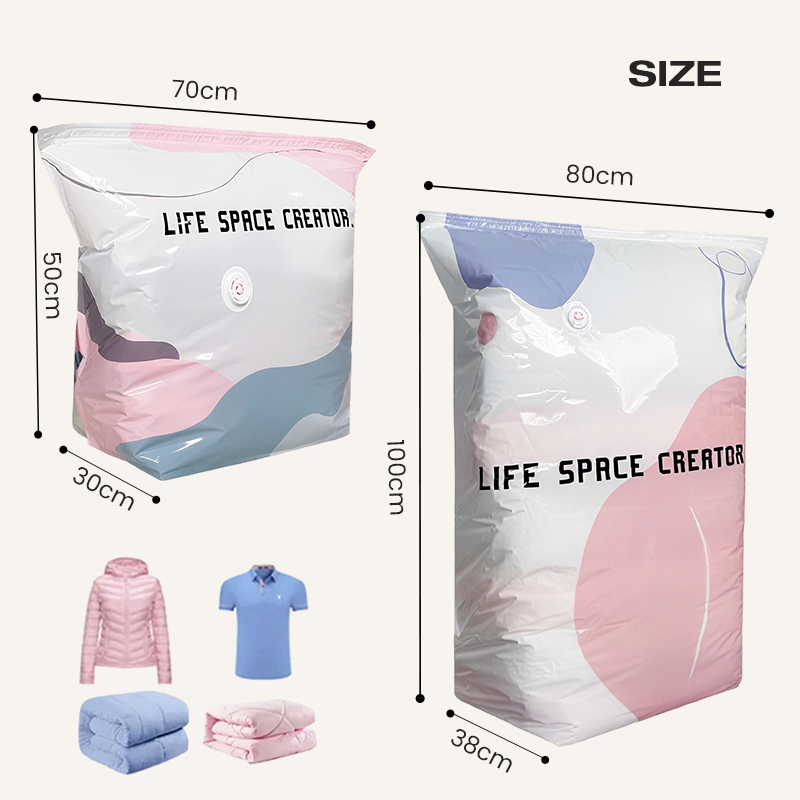 📦 Large-Capacity Vacuum Bags – No Pump Needed! （4PCS Home Storage Set）💨✨