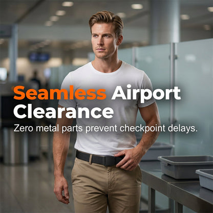 Tactical Travel Belt with Hidden Money Pocket-2 PCS