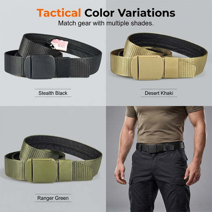 Tactical Travel Belt with Hidden Money Pocket-2 PCS