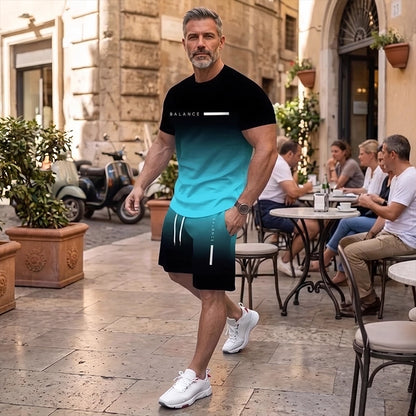 ⚡ Men's Gradient Fitness 2-Piece Set