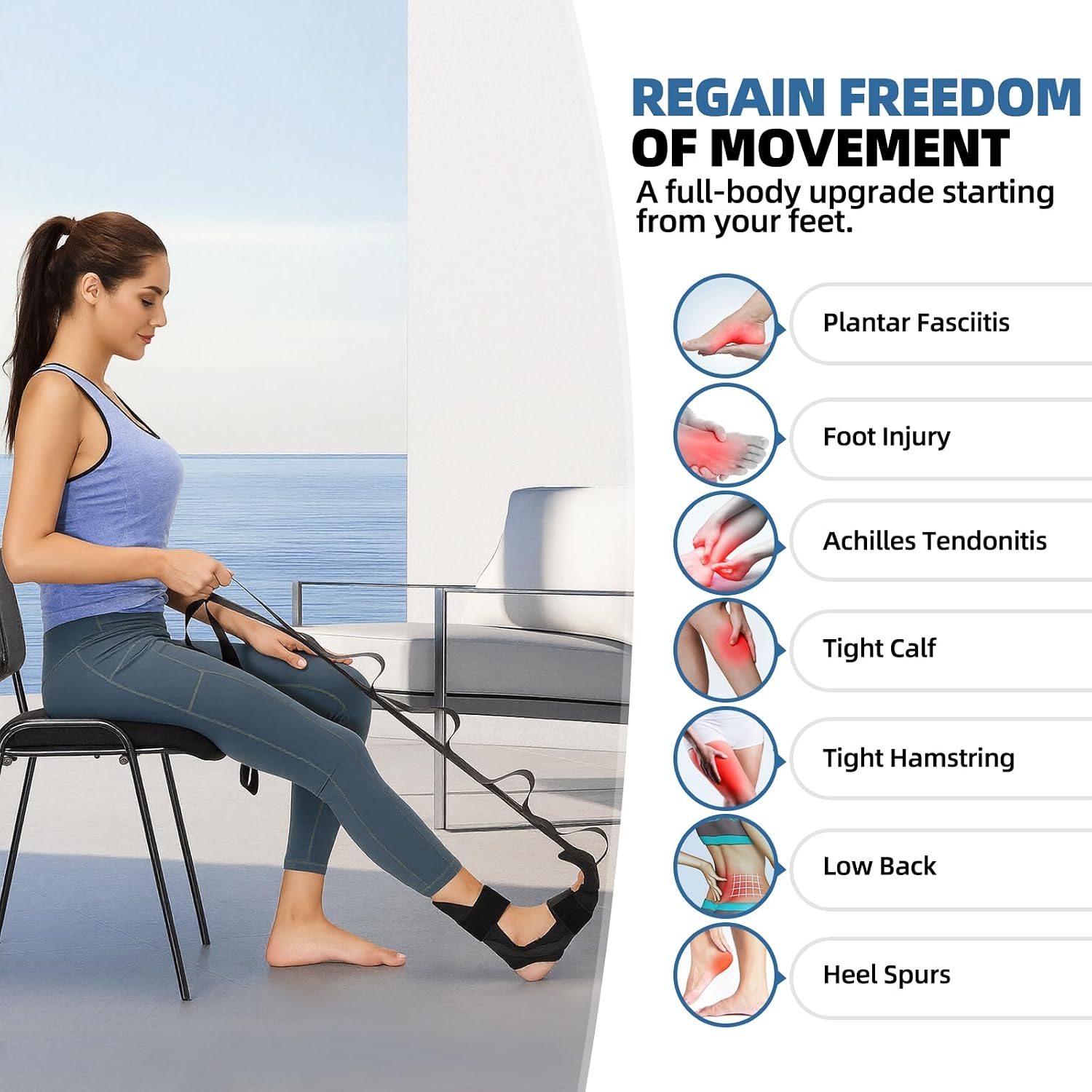 Foot & Leg Stretching Strap – 2 Pack - image 2