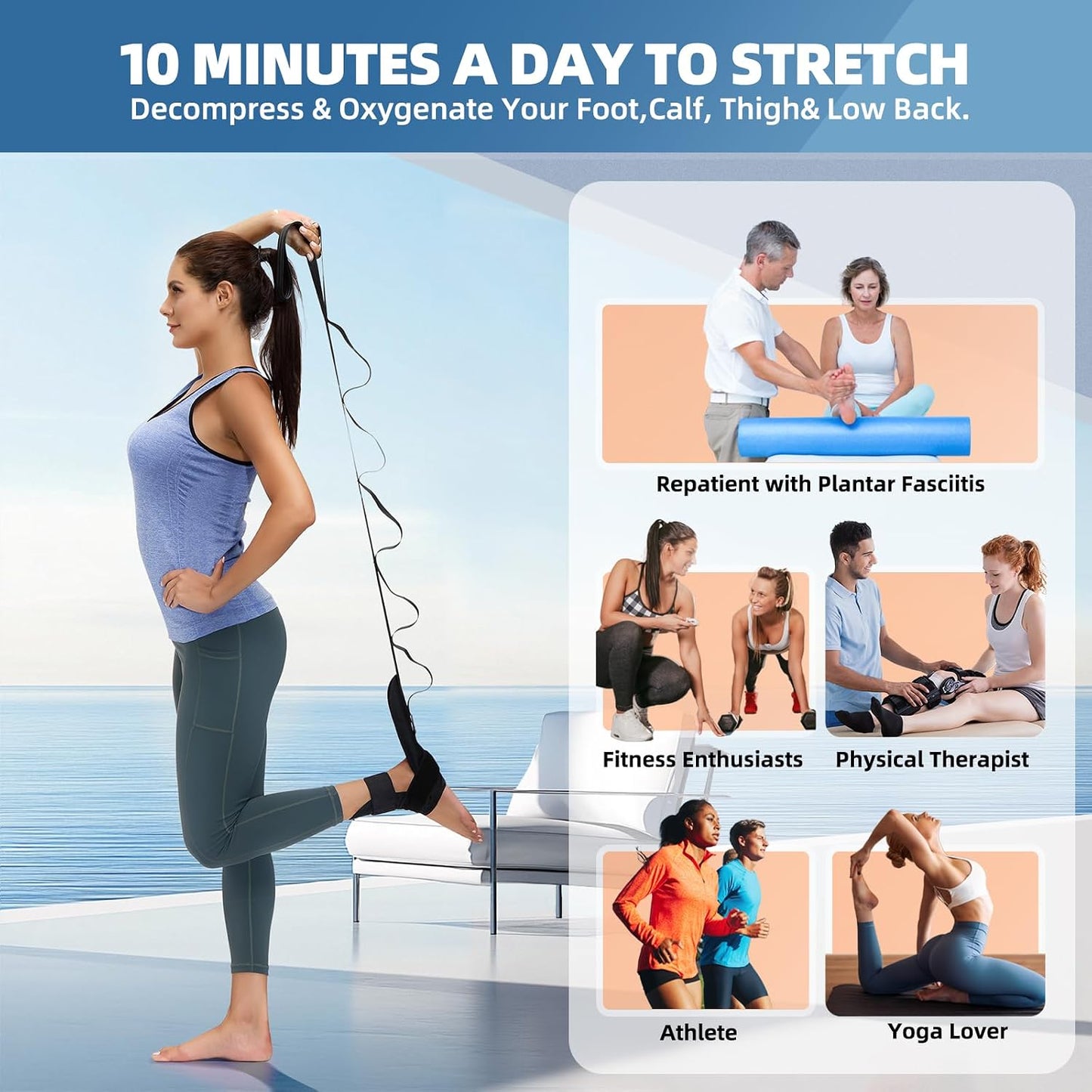 Foot & Leg Stretching Strap – 2 Pack - image 3