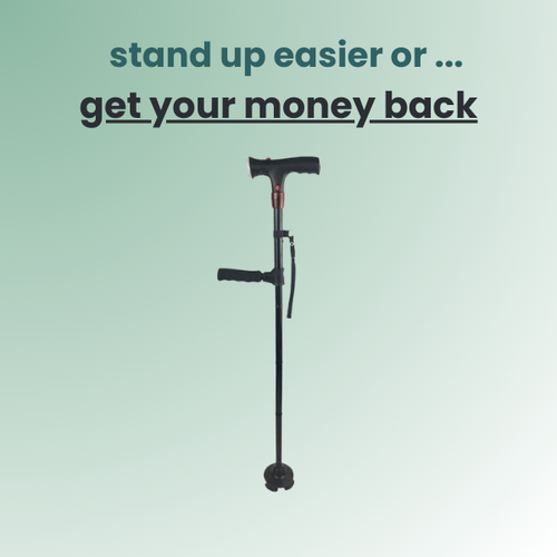 Foldable Twin-Grip Mobility Cane with Light & Alarm - image 1