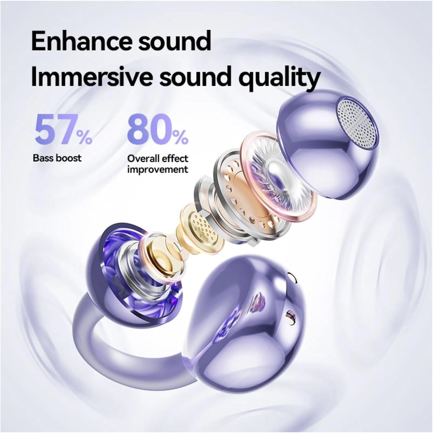 Open-Ear Clip-On Bluetooth Earbuds – product image 2