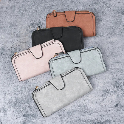 Women’s Large-Capacity RFID Trifold Wallet
