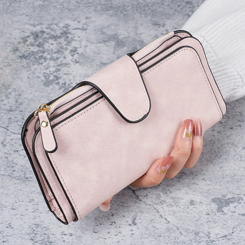 Women’s Large-Capacity RFID Trifold Wallet