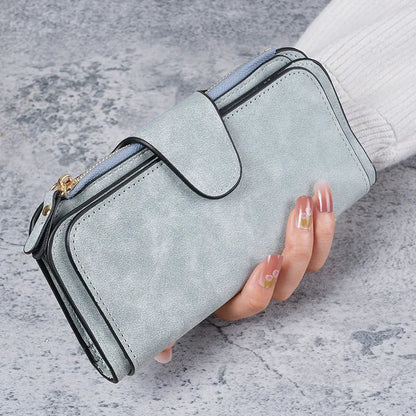 Women’s Large-Capacity RFID Trifold Wallet
