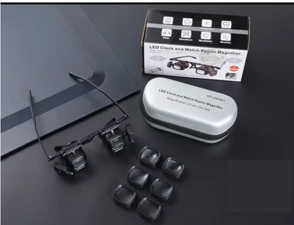 LED Headband Magnifier with 4 Lens Plates