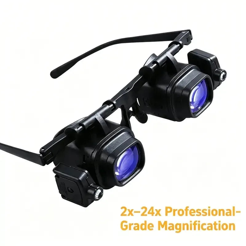 LED Headband Magnifier with 4 Lens Plates – product image 1