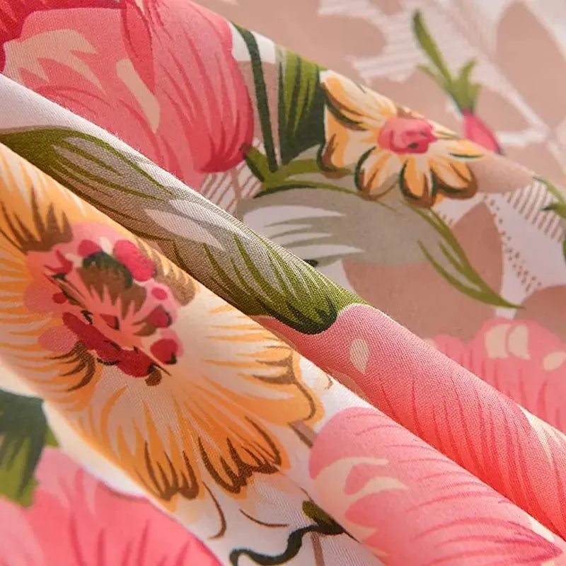 Floral Ruffled Bed Skirt Set with 2 Pillowcases – product image 6