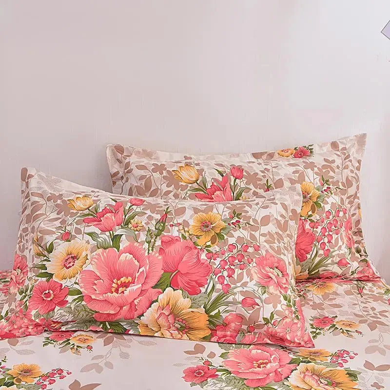 Floral Ruffled Bed Skirt Set with 2 Pillowcases – product image 5