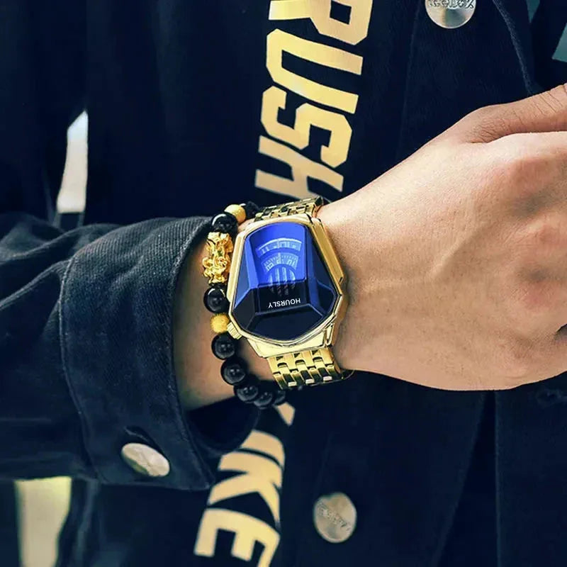 Men's Geometric Digital-Quartz Stainless Steel Watch – product image 2