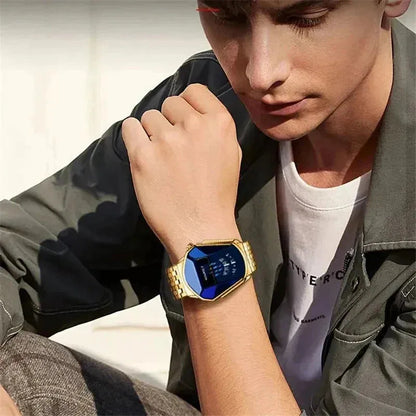 Men's Geometric Digital-Quartz Stainless Steel Watch – product image 6