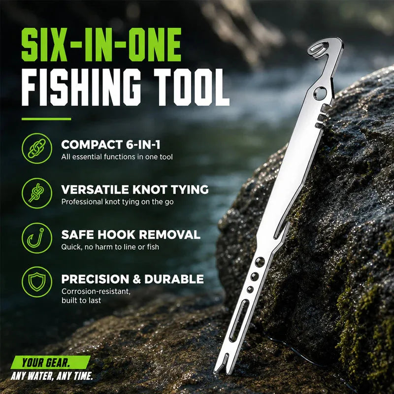 6-in-1 Stainless Steel Fishing Hook Remover Multi-Tool – 3 Pack – product image 1