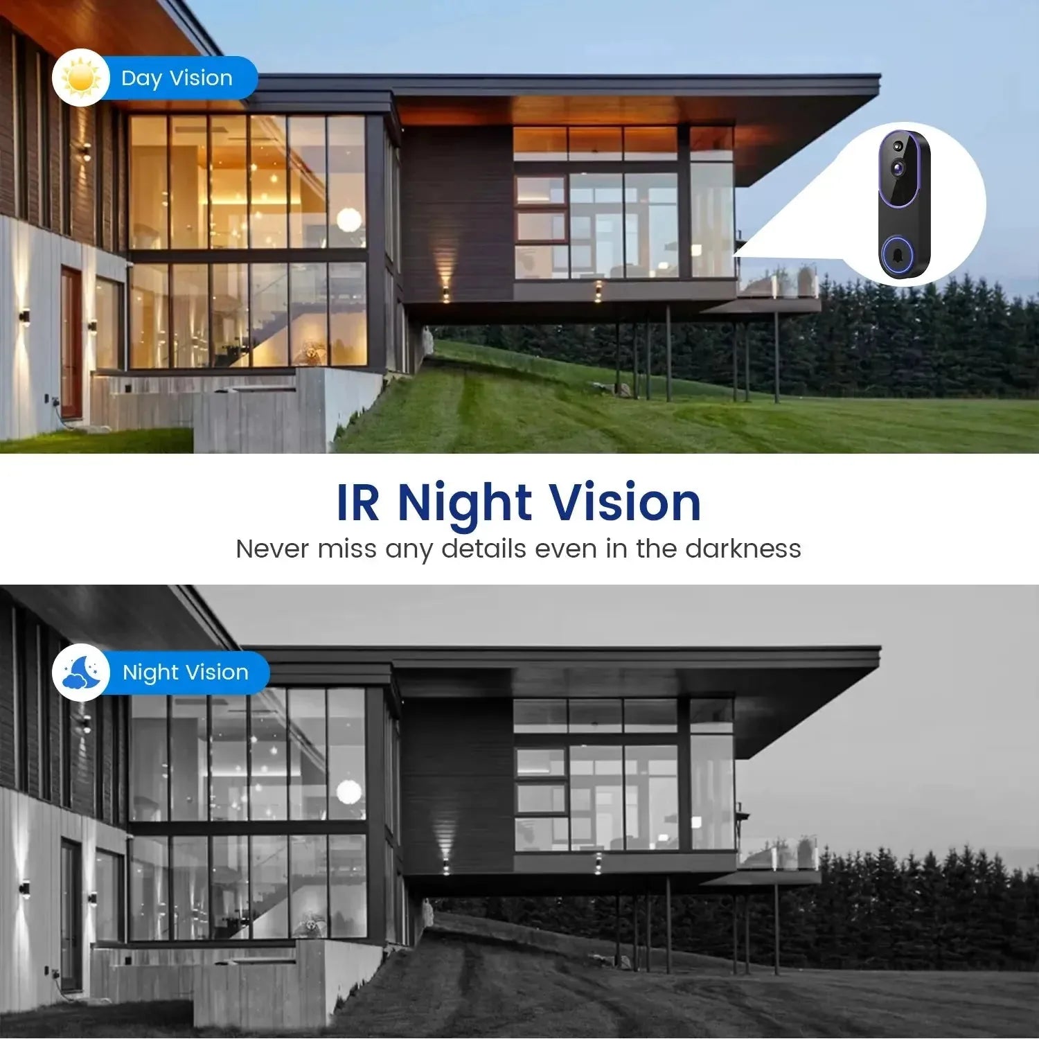 1080P Wireless Video Doorbell with Indoor Chime – product image 7