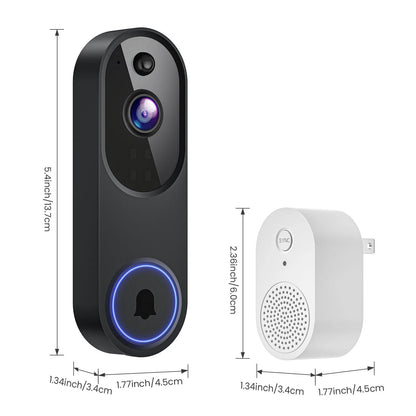 1080P Wireless Video Doorbell with Indoor Chime