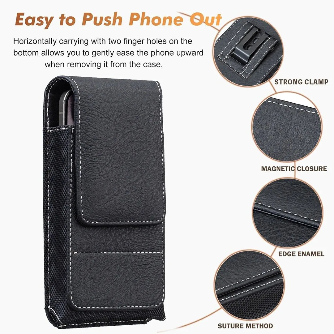 Vertical Belt Phone Pouch with Zipper Pockets – product image 1