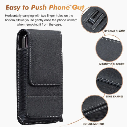 Vertical Belt Phone Pouch with Zipper Pockets – product image 1
