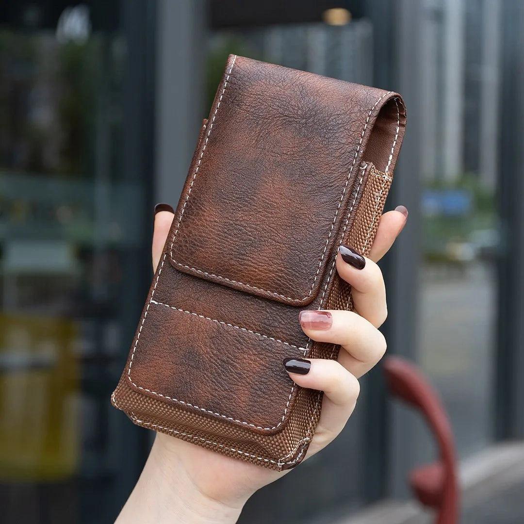 Vertical Belt Phone Pouch with Zipper Pockets – product image 2