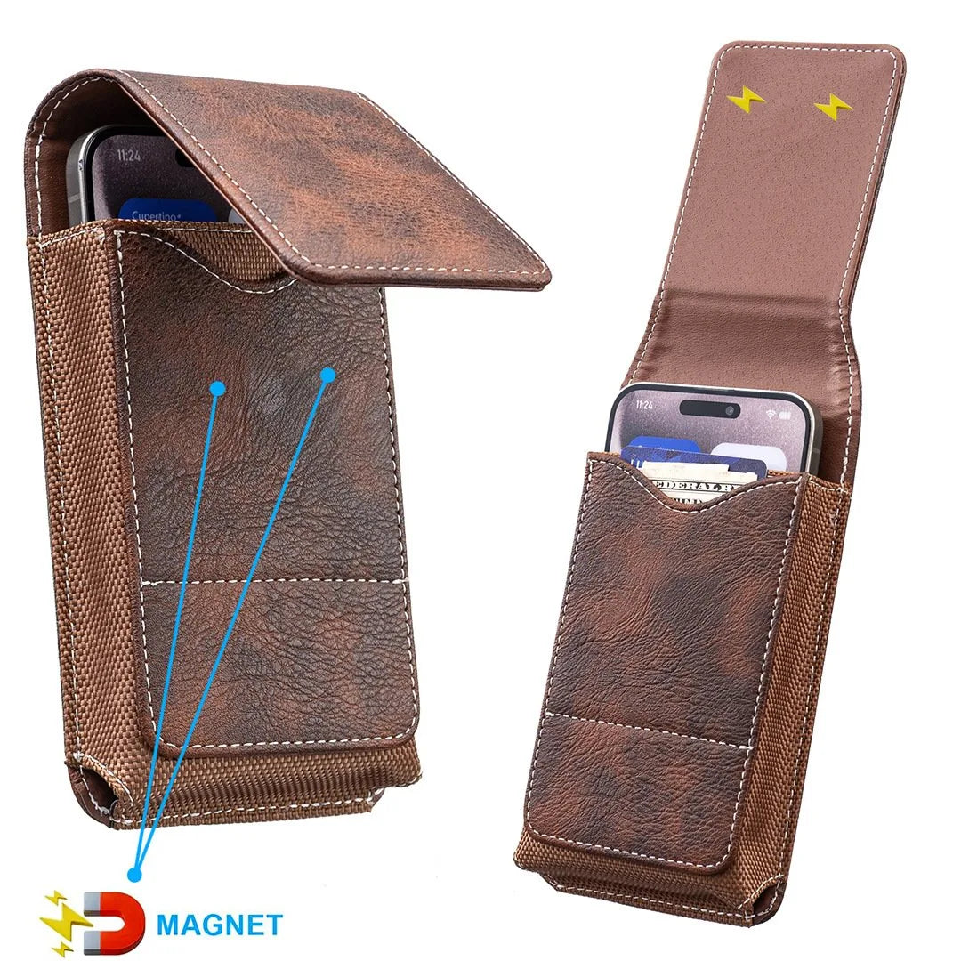 Vertical Belt Phone Pouch with Zipper Pockets – product image 3