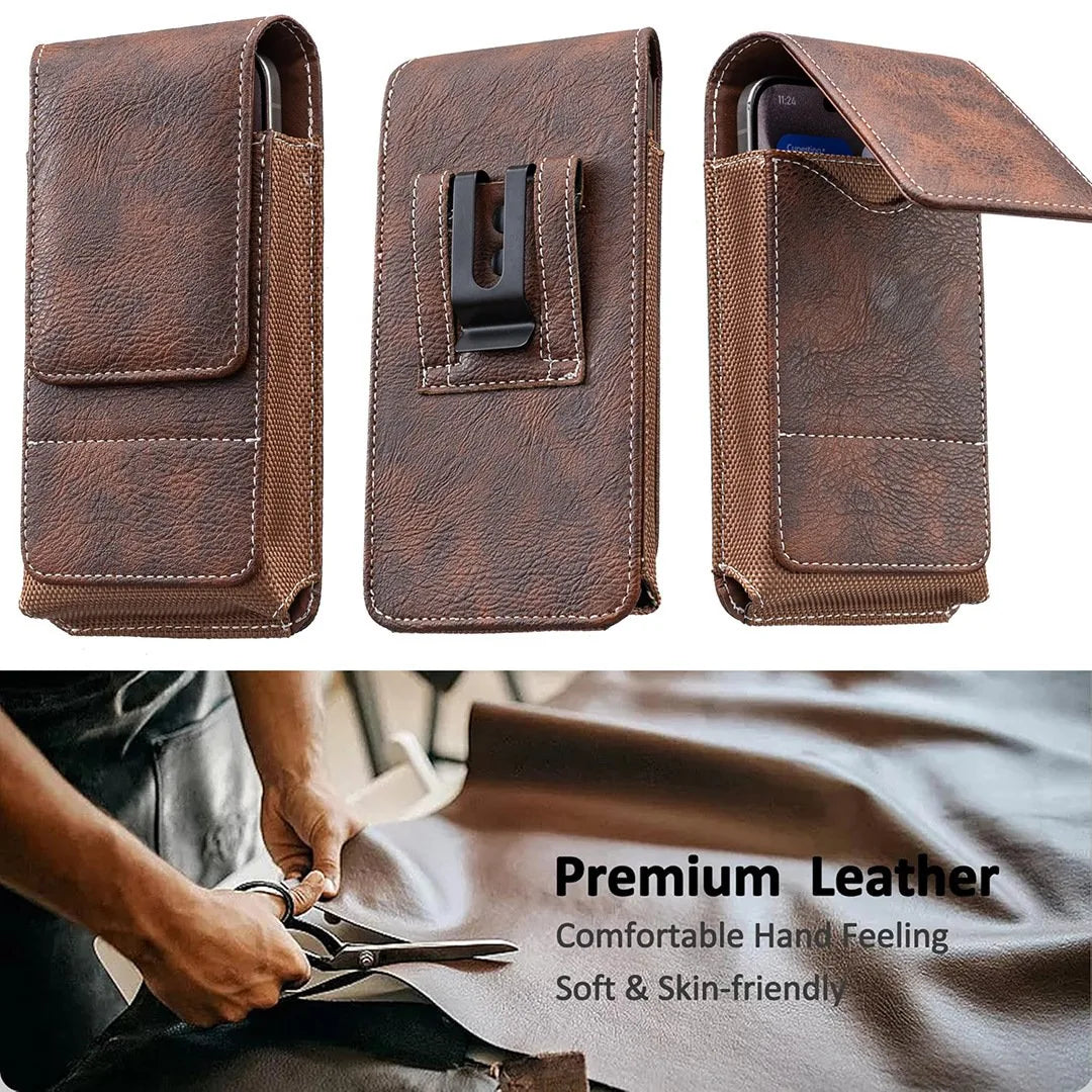 Vertical Belt Phone Pouch with Zipper Pockets – product image 4