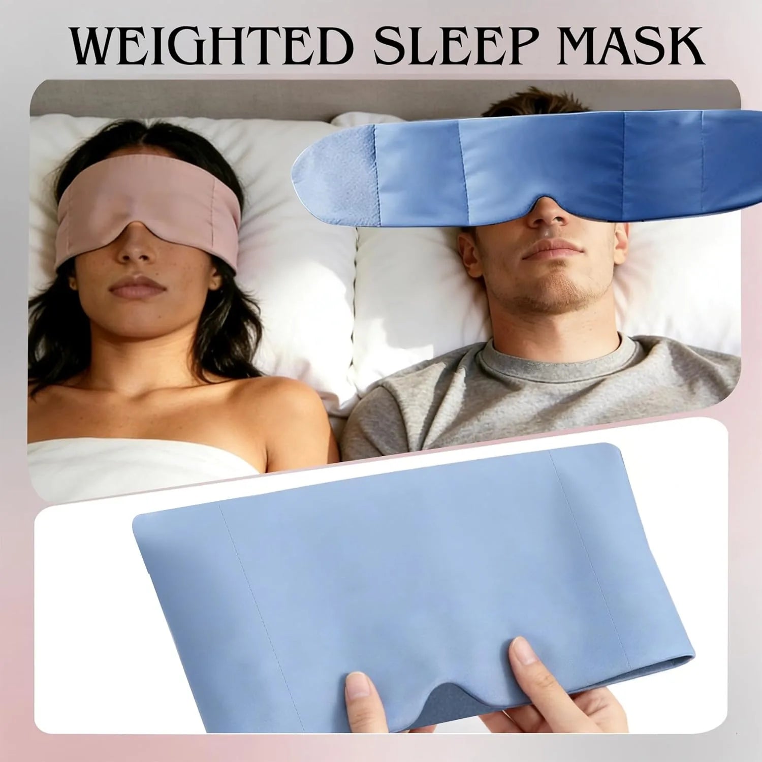 Weighted Silk Sleep Mask with Light-Blocking Fit – product image 2