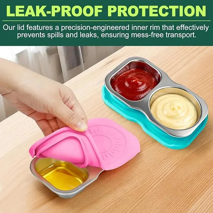 150 ml Dual-Compartment Stainless Steel Snack Container – product image 2