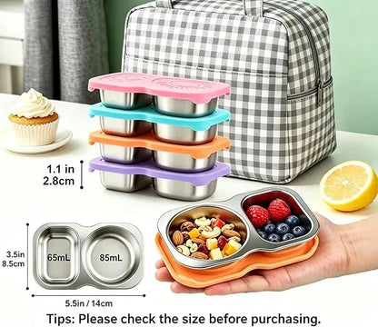 150 ml Dual-Compartment Stainless Steel Snack Container – product image 6