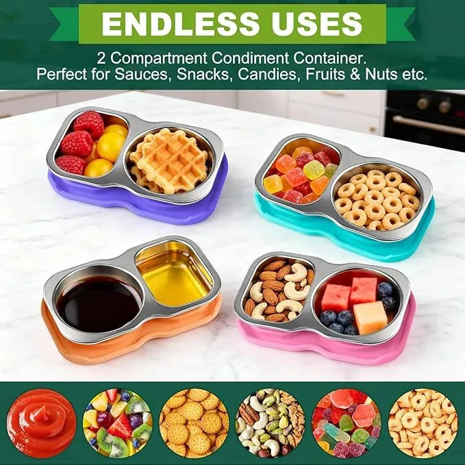 150 ml Dual-Compartment Stainless Steel Snack Container – product image 8