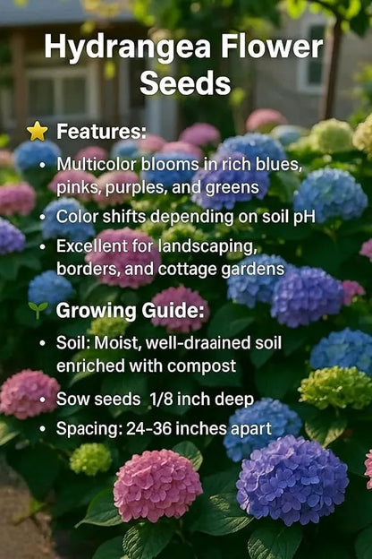 Mixed-Color Hydrangea Seeds – 500-Seed Garden Pack – product image 3